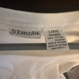 St. John's Bay White Short Sleeve Tee